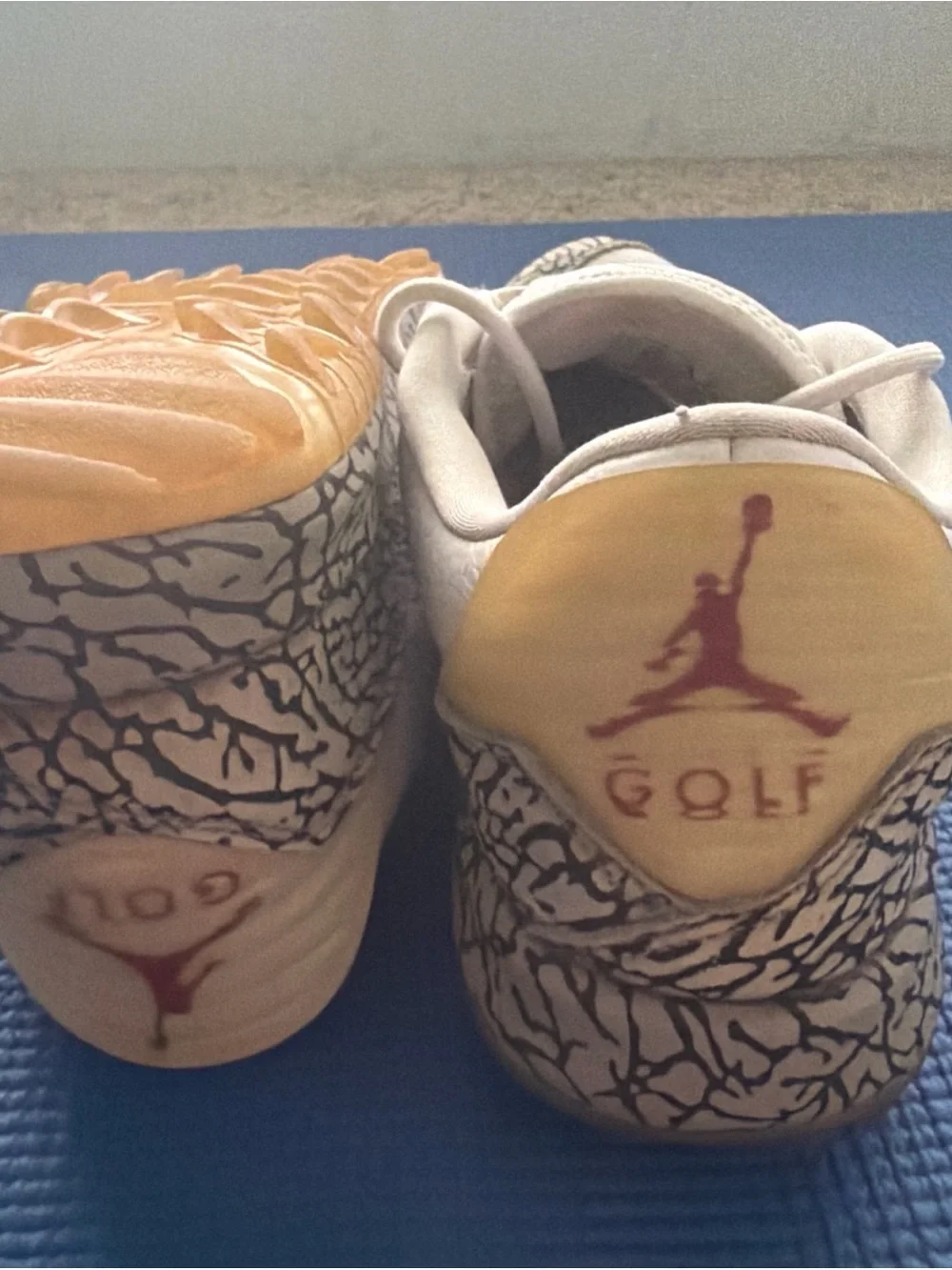 Size 10.5 Air Jordan ADG Golf Shoes, Men, White Cement, Spikeless. SIZE M 10.5